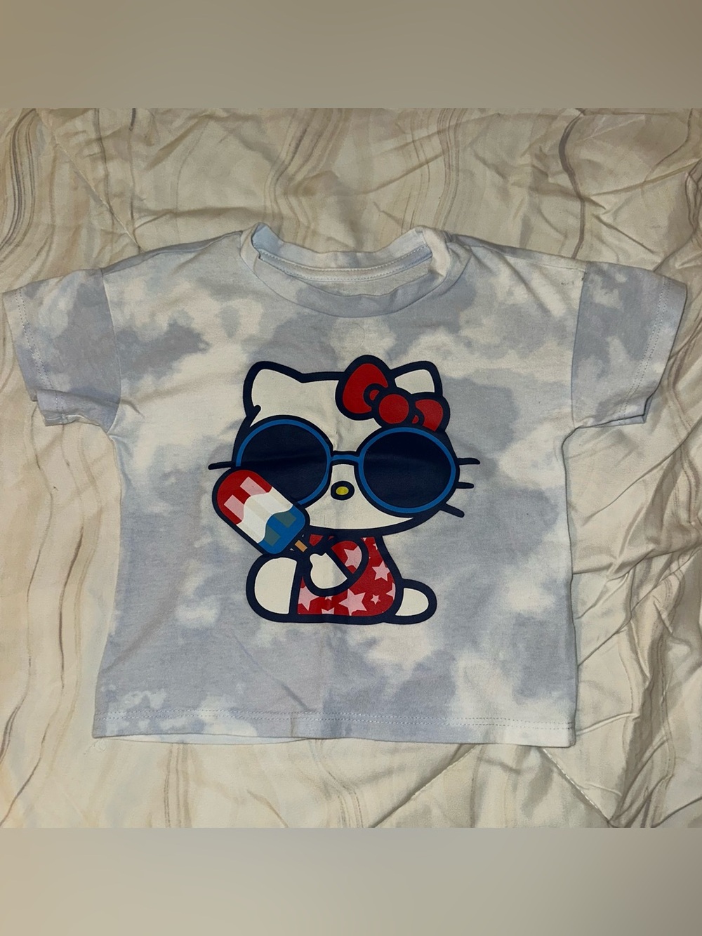 Hello Kitty White Tee with Black Print